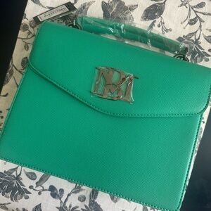 NWT, Badgley Mischka large Green Top-Handle Crossbody Bag